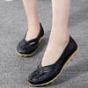 Women's Flat Sandals Breathable Hollow Out Leather Shoes Casual Shoes Slip On Loafers Light Walking Flats Women's Shoes