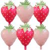Strawberry Balloon Cute Sweet Foil Mylar Fruit Balloon Strawberry Themed Birthday Party Decoration Girls Kids Baby Shower Supply