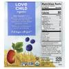 Love Child Organics, Nature's Path, Oaty Chomps™ Organic Bars, 12+ Months, Blueberry + Carrot, 5 Individually Wrapped Bars, 0.8 oz (23 g) Each