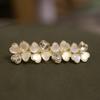 Elegant Floral Hair Barrette, French Clip Spring Hair Claw,  Accents, Bridal Hair Accessory For Half-Up Hairstyles