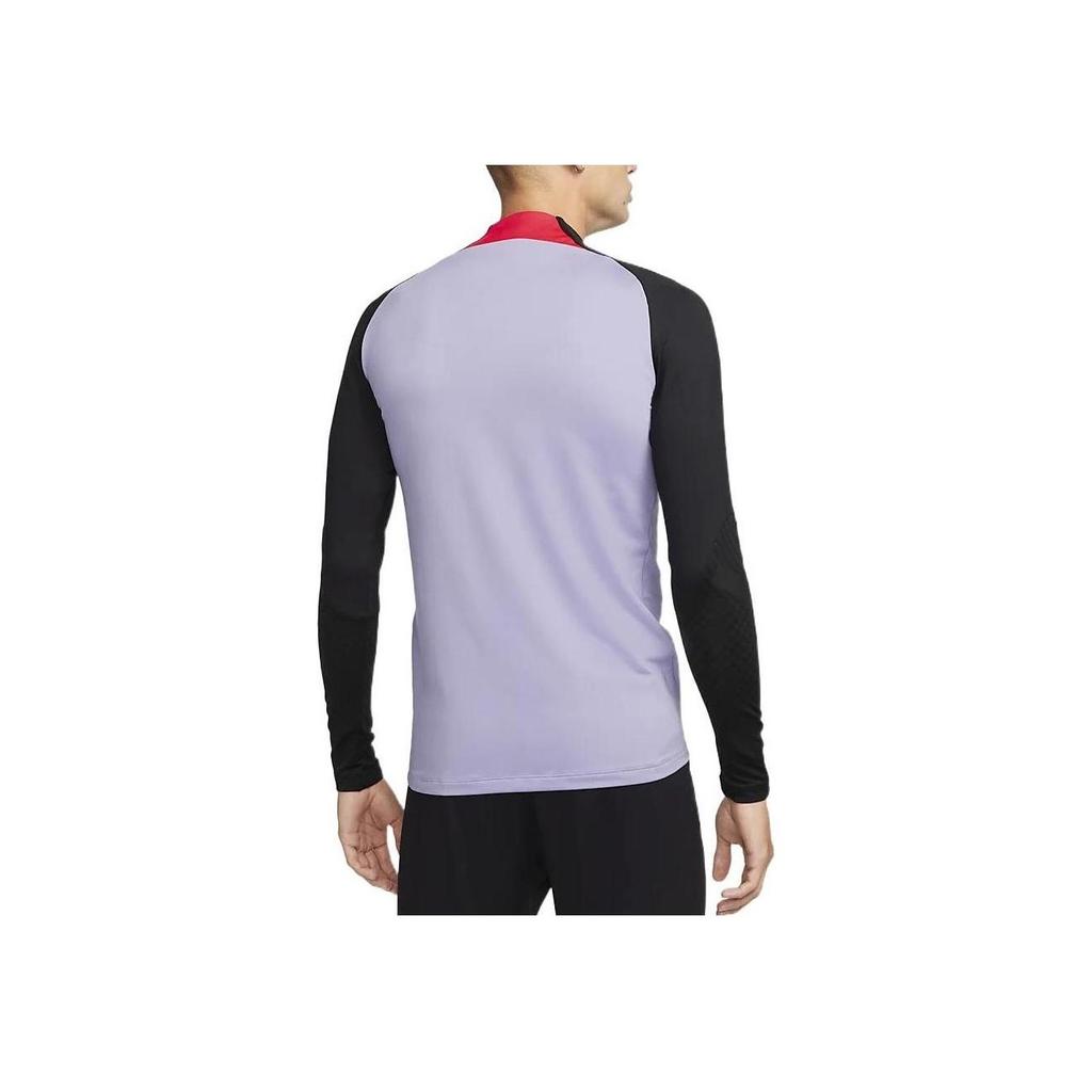 Nike Liverpool Langermet Trøye Med Spleiset Logo Bokstavtrykk Og Mock Neck T-skjorte Herre Topper Grå DN2814-545