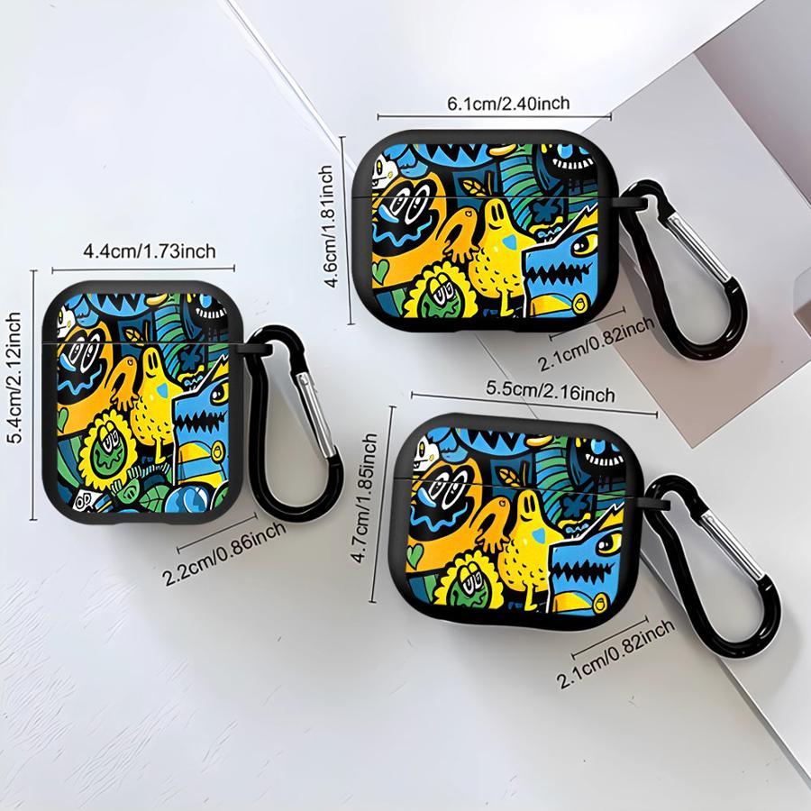 Graffiti Drucke Weiche Kopfhörerhüllen Schutzhülle Für Airpods Pro 1 2 Pro3 Pro2 3 4