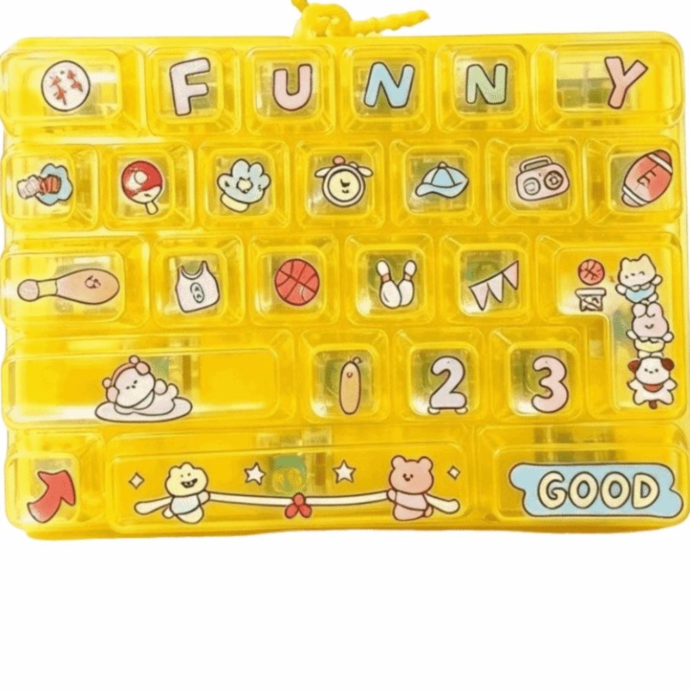 Portable 26-Key Keyboard Pendant Multicolored Decompression Toy Cute Keycap Clicker Students