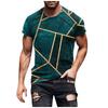 3D Geometry Print Pattern T Shirt Men Fashion Hip Hop T-shirt Harajuku Y2k Street Men's Summer Leisure Sports