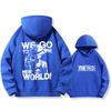 One Piece Luffy Men'S Women'S Hoodie Autumn Winter Long Sleeves Fleece Warm Sweatshirts Comfortable Oversized Hooded Pullover