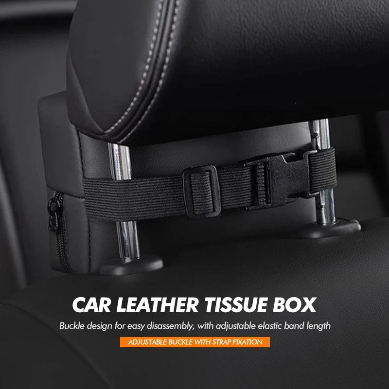 2025 Hot Car Paper Towel Bag Headrest Decor Tissue Seat Back Paper Box For Mazda Axela Atenza CX9 MX3 MX5 RX8 RX7 MX30 CX30
