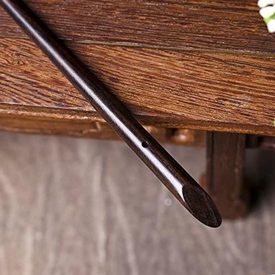 LeafIn Natural Wood Kanzashi One Handmade Hairpin Black Sandalwood Simple Wooden Hair Ornament Accessory Yukata Kimono Traditional Accessories