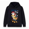 Kids Boys Casual Hooded Sweatshirt, Adorable Cartoon Dog Print Birthday Boy Pullover Top, Soft Long Sleeve Daily Casual Hoodie for Boys Girls