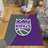 Sacramento Kings Flannel Pattern Square Carpet,Area Rug,Carpet Rug for Living Room Bedroom Sofa Playroom Decor,Non-slip Floor Mat