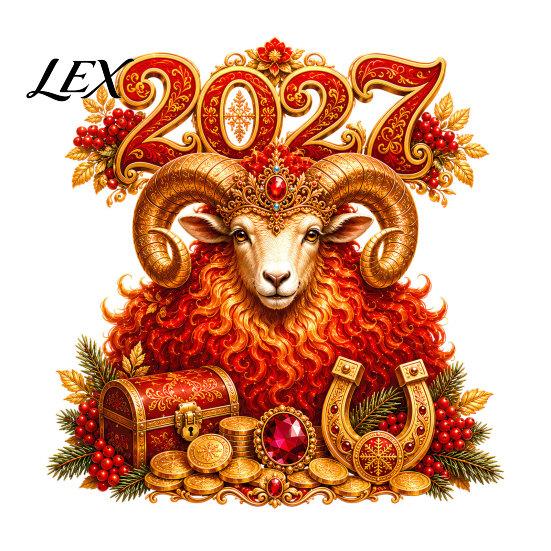 Chinese New Year Glass Stickers 2027 Window Cling, Red And Gold Zodiac Sheep Static Decals Lunar Clings for Doors, Non-adhesive Reusable Sticker Home