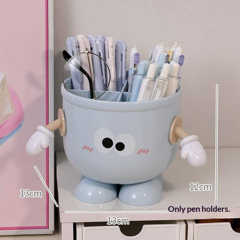Cartoon Große Augen Stiftehalter Mit Haken Tisch Niedlich Schreibwaren Aufbewahrungsbox Stiftehalter Ständer Schüler Kinder Mädchen Schreibtischorganizer