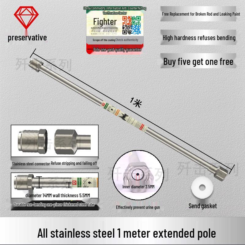Universal Airless Paint Sprayer Extension Rod, 2m with Gasket Accessories