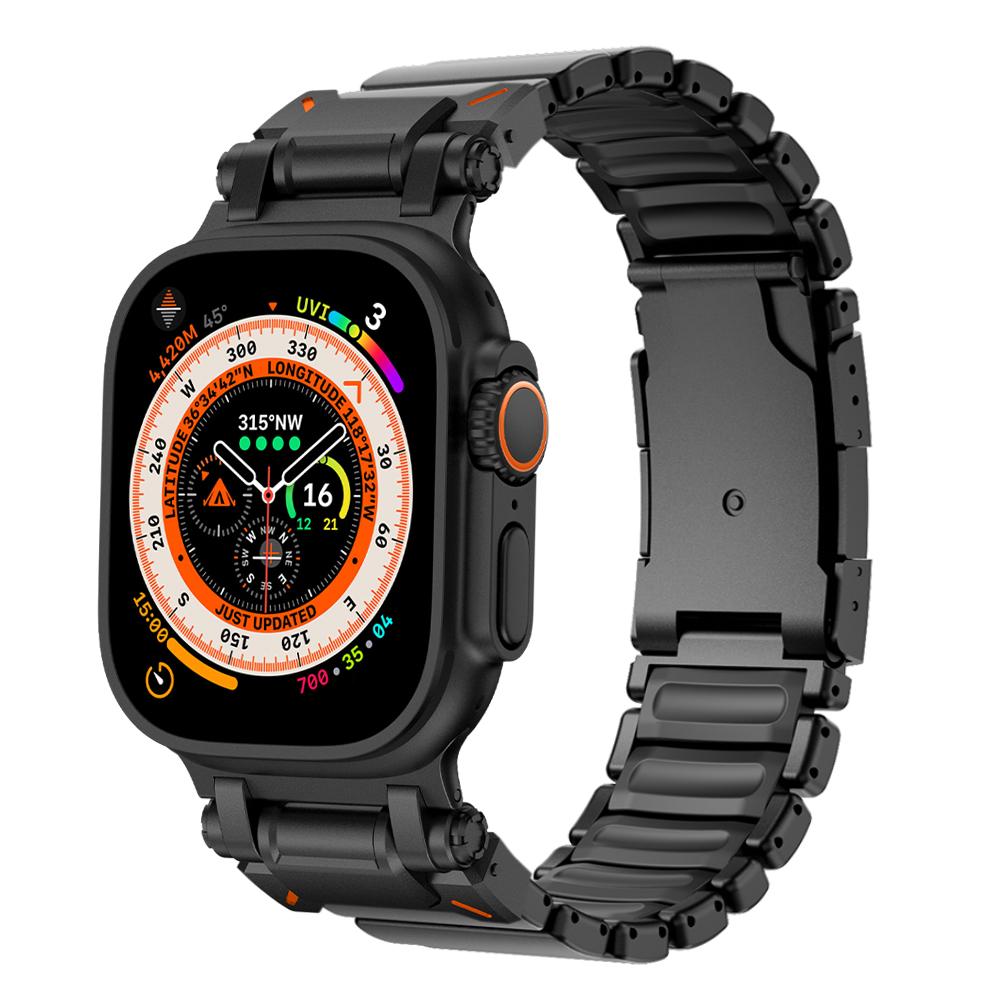Titanium Metal WatchBand for Apple Watch Band Ultra 3 49mm Series 11 10 9 8 7 6 SE Rubber Luxury Strap for iWatch 46mm 45mm 44mm