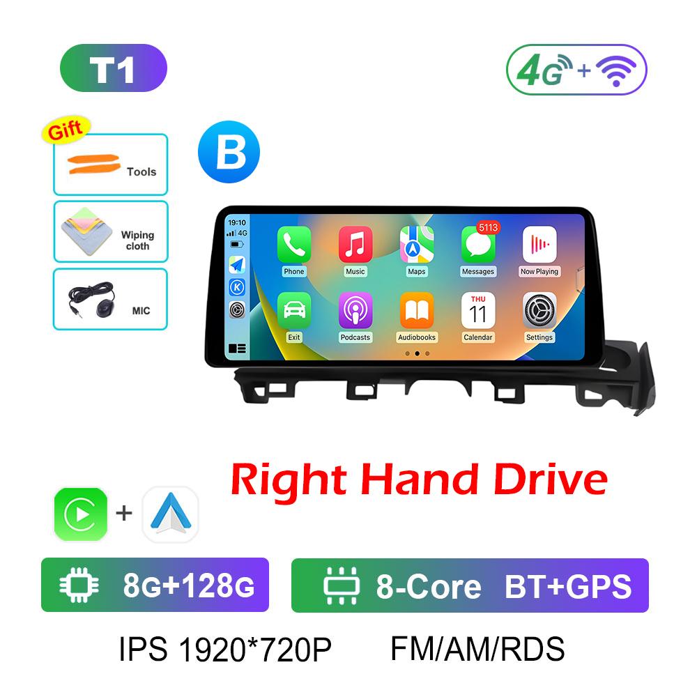 For Mazda ATENZA 2017 2018 - 2019 Wireless Carplay Android Intelligent System Bluetooth 12.3 Inch Touch Screen Accessories WIFI