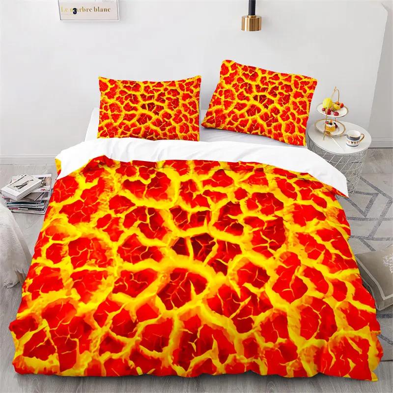 Creative Fast Food Duvet Cover Pizza Hamburger Print Comforter Cover Microfiber Bedding Collection King Queen For Kids Teen Room Decor