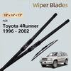 Front Rear Wiper Blade For Toyota 4Runner 3rd Gen Hilux Surf SW4 N180 1996-2002 1998 Natural Rubber Windshield Windscreen Brush