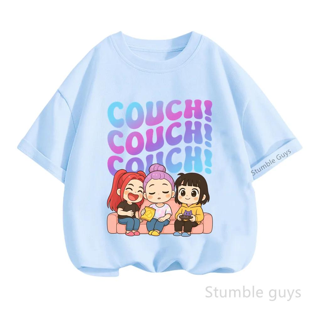 

Children s Summer KPop Fashion Clothes Demon Hunter T-shirt Huntrix Anime Boys Clothing 160