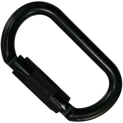 TOWA Aluminium Mechanismus TAL124RB Karabiner, Oval, Schwarz, Sicher verschließbar