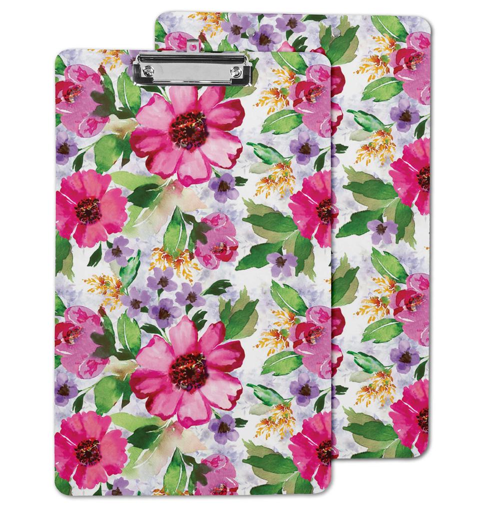 Inkdotpot Decorative Clipboard Letter Size with Low Profile Clip,Retractable Key Hole for Hanging Paperboard for Office School w/Free Marker & Eraser