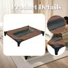 Bed PU Leather Non Slip Feet Detachable Breathable Pet Cot for Small Dogs Bedroom