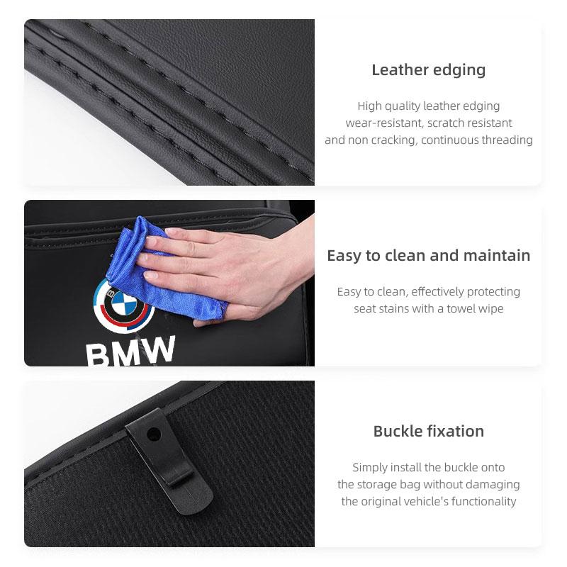   Auto Interior Car Seat Back Anti Kick Protector Cover Mat Leather Seatback Pad  E46 E90 E60 F30 F10 E39 E36 G30 E92 E87 RUNTB1
