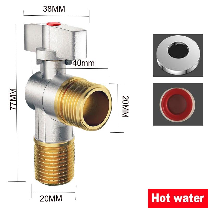 

Латунный впускной клапан для горячей и холодной воды для ванной комнаты, кухонной мойки, впускной клапан для воды, подключение к ванной комнате, регулятор давления воды hot