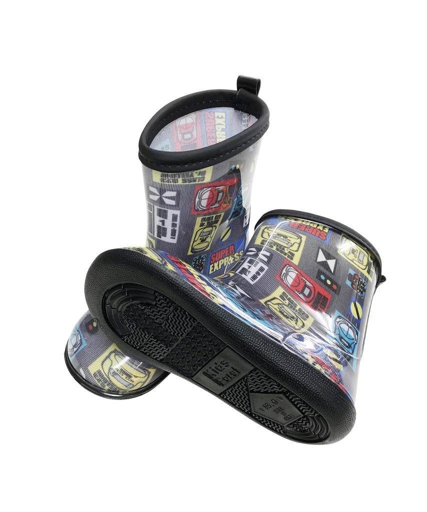 Rain Boots Shinkansen Kids Children Boys Boots Going To Kindergarten School Doctor Yellow Hayabusa Komachi Train [Kids Foret] (BL 19.0 Cm)