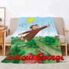 Curious George Warm Winter Blankets for Sofa Cover Blanket Microfiber Bedding Home and Decoration Beach Towel Bed Throw Knee Nap