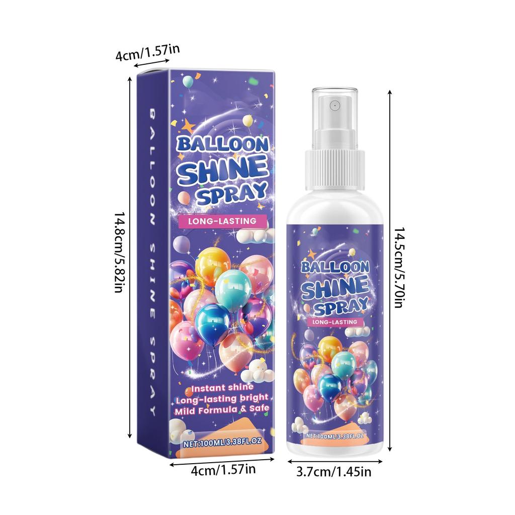 100ml Balloon Shine Spray Balloon Gloss Enhancer Balloon High-Shine Spray Quick-Drying Party Decoration Special