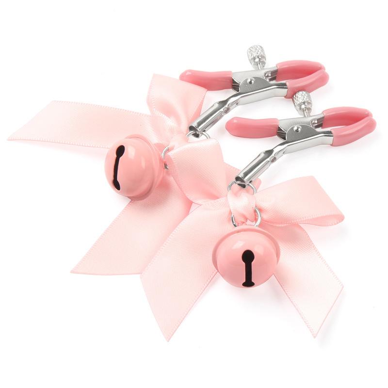 Bells Bows Breast Clips Couple's Training Restraint Adult Sex Toys Necessary Foreplay Flirting Punishment Gifts