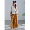 VICTORIA&VERA Lace Sleeveless Shirt & Wide-Leg Pants Set