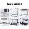 1pc Metal Pull-out Storage Rack, Durable Slide Out Kitchen Cabinet Under Sink Bathroom Bedroom Organizer for Book, Seasoning XJM