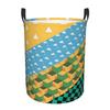 Custom Demon Slayers Anime Laundry Basket Collapsible Kimetsu No Yaiba Clothes Hamper for Toys Storage Bag