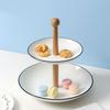 Wood Cake Plate Stand 3 Tier Tiered Tray New Disk Bracket  Wedding Party