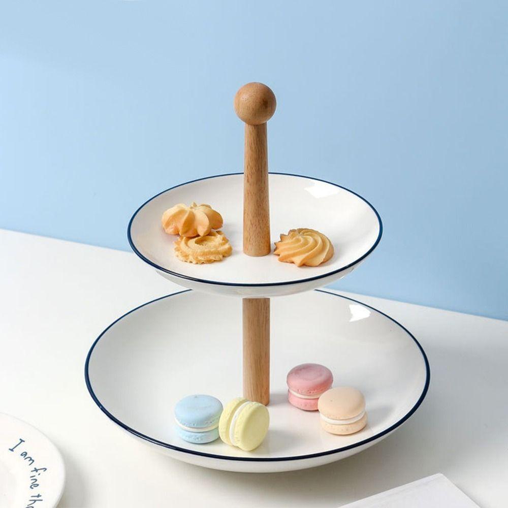 Wood Cake Plate Stand 3 Tier Tiered Tray New Disk Bracket  Wedding Party