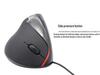 Ergonomic Vertical Optical Wired USB Mouse, Second Generation Wristband Design