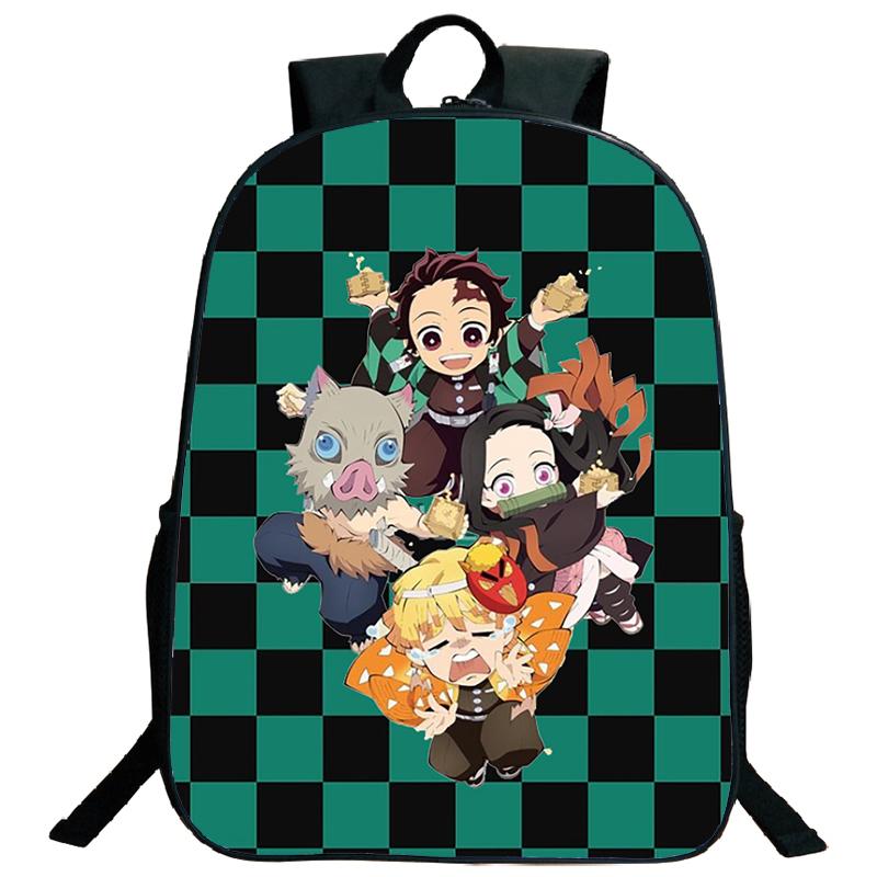 Demon Slayer Backpack Kimetsu No Yaiba Tanjiro Nezuko Kamado Teenarges Schoolbag Laptop Bag Boys Girls Rucksack Travel Shoulder Bags