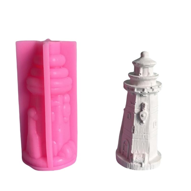 3D Lighthouse Silicone Moulds Candle Molds Cake Molds Ornament Molds Epoxy Resin Molds Plasters Molds for Candle Making