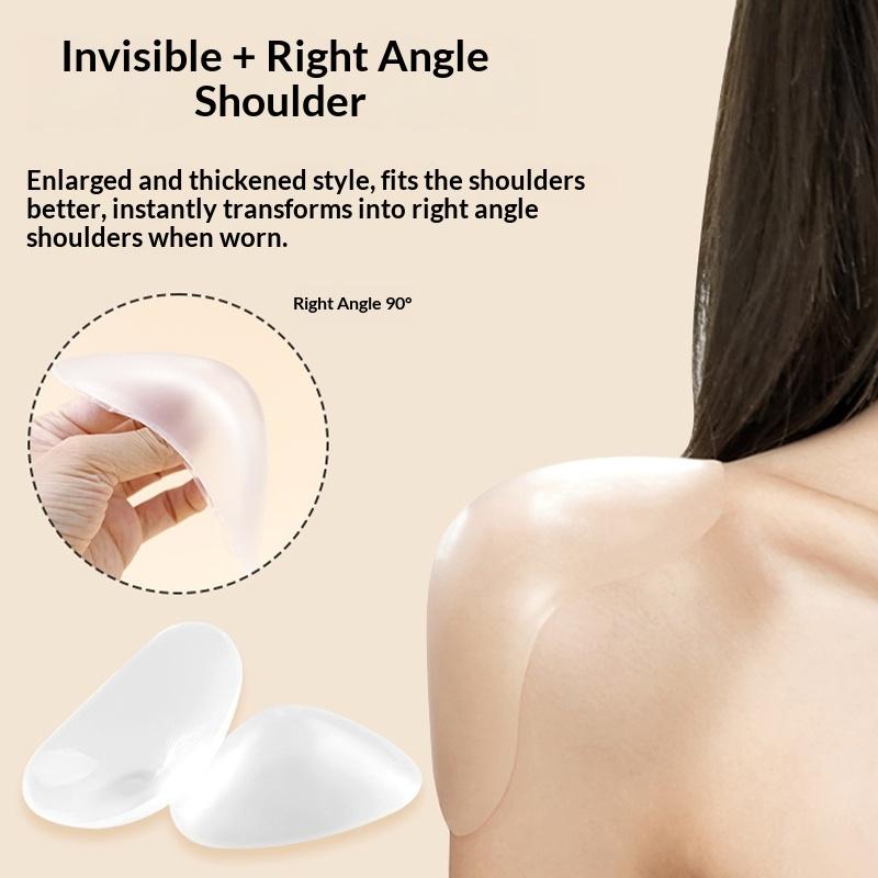 Seamless Silicone Shoulder Pads Invisible Anti-Slip Shoulder Enhancer Pads Breathable Right Angle Shoulder Mat for Women