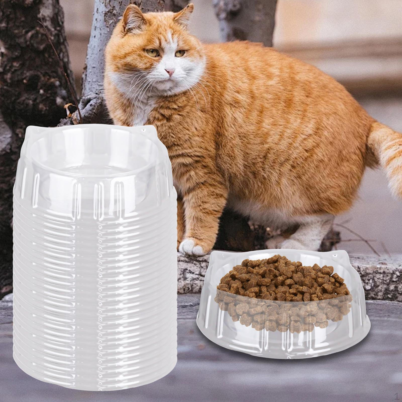 20x Disposable Cat Bowls Portable Accessories Dog for Small Dogs Puppy