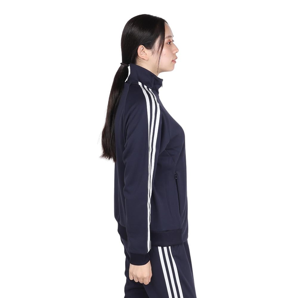 Adidas KTX40 Legend Ink Double Knit Track Top with Size L Women's (JG3797) Loose-Fit 3-Stripes,