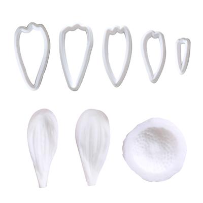 7pcs Daisy Set Mold Silicone Mold Cutting Mold Fondant Cake Decoration Tools Kitchen Baking Tools Accessories