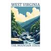USA State Vintage Wall Art, Retro Landscape Canvas Painting, American Natural Scenery Poster Prints for Living Room Home Decor