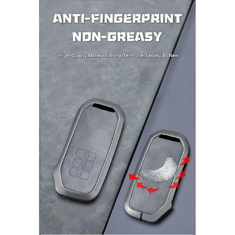 Key Fob Cover Fit for Kia EV6 GT-Line K8 V6 Zinc Alloy Key Case with Keychain Key Shell Protector 7 Button