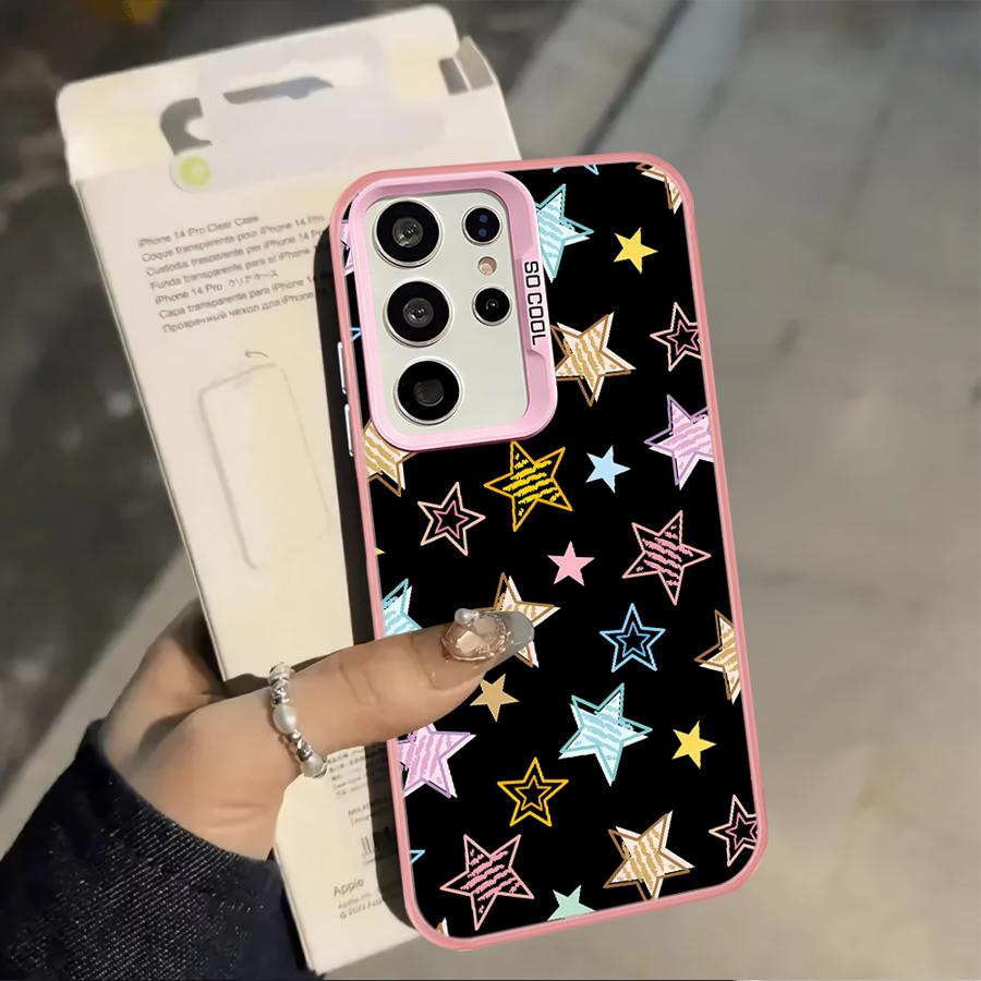 Star Pattern Art Phone Cover Case for Samsung Galaxy A15 A16 A21s A23 A24 A25 A13 A14 A31 A35 A26 A12 A34 A17 A20s