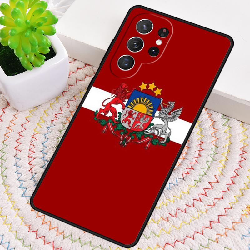 Lettische Flagge Wappen Silikon Handyhülle Für Samsung Galaxy note 10 pro S26 S25 S24 S23 S22 S21 Plus S25Ultra Capa Cover