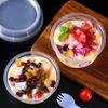 Round High-Grade Takeout Bowl for Ice Jelly, Taro Balls, Grass Jelly, Sago, and Fruit Salad.