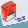 Printtoo Completed Together Self Inking Rubber Stamp Pre,Inked Office Stamp, Home Office Business Stationery, 38 x 14 mm,