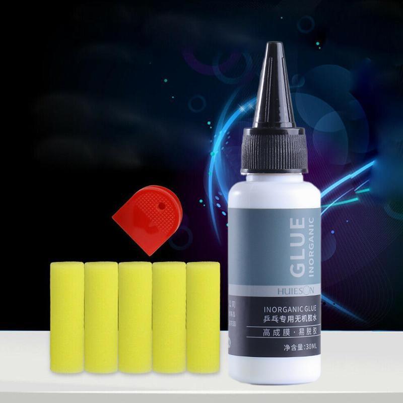 Table Tennis Glue Set Water-Based Glue Voc Free Ping Pong Rubber Adhesive With Brush For Racket Tennis Paddle Glue Easy To Use