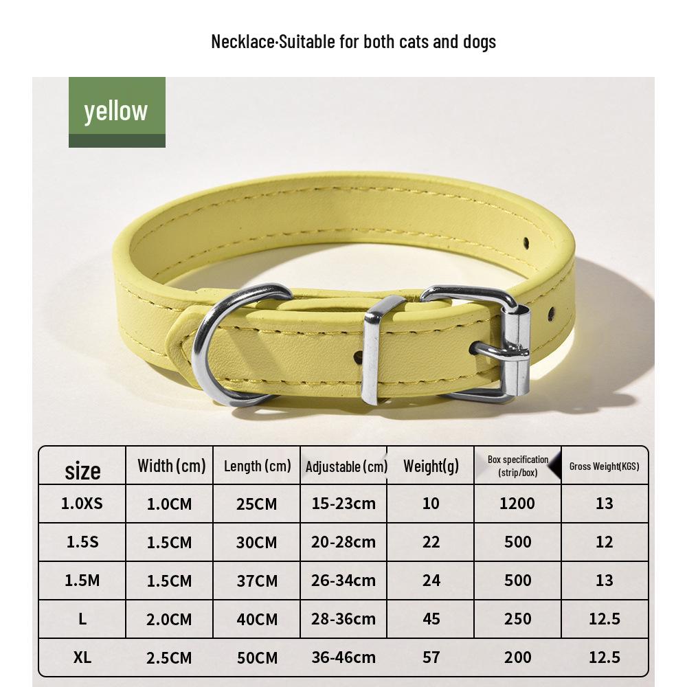 PU Leder Hundehalsband für kleine & mittelgroße Rassen - Stilvolles Katzen- & Hunde-Halsaccessoire für Spaziergänge im Freien